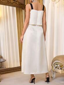 Al Najma Women's Floral Print Fashion Party Arabic Style Dress - Apricot - View 5