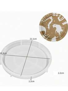 Oval Tray Resin Casting Molds - Silicone Molds For Jewelry Bowl, Basin, Plaster, Concrete - White - - View 3