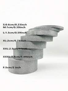 1卷缎带，适用于手工蝴蝶结制作、婚礼装饰、礼品包装、DIY工艺品、花艺布置、派对用品，多种颜色和宽度可选。 - 銀色 - 查看 7