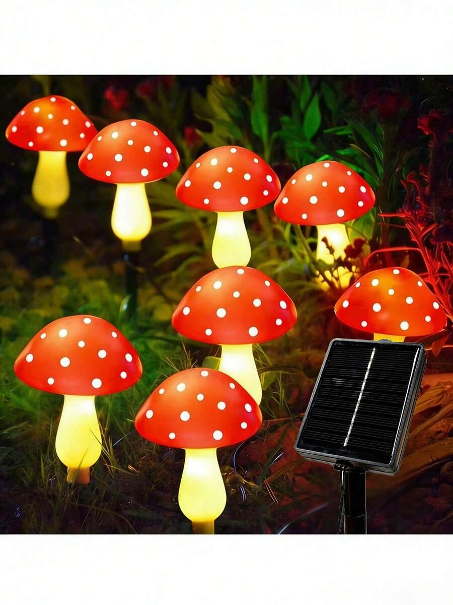 太阳能蘑菇灯，8LED/12LED/20LED户外花园蘑菇太阳能灯，适用于花园、露台、小径、草坪、婚礼、派对装饰
