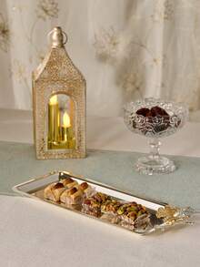 Cirelle Stainless Steel Serving Tray With Butterfly Design – Elegant Presentation Tray For Coffee Time, Afternoon Tea & Treats - Multicolor - View 5