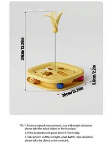 PETSIN 1件装宠物猫玩具迷宫挖掘趣味游乐场宠物益智玩具铃铛羽毛猫棒宠物自娱自乐玩具宠物玩具宠物用品