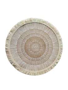6pcs/8pcs Circular Edge Printed Linen Placemats - Multicolor - View 7