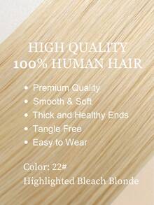 Micro Loop Hair Extensions 100% Human Hair Color #22 Blonde 14-22 Inch Straight 50 Strands /Pack Invisible Beads Thick Micro Ring Loop Hair Extensions With Fishing Line No Glue Needed Easy To Shape For Thin Hair And Salon Use All Women Daily Use Winter Christmas Halloween Costumes Autumn Outfits Women Fall Outfits - S22 - View 7