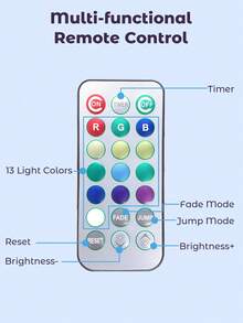 Teckwe RGB Interior Car Strip Lights With Romote Control, LED Car Decorative Light With DIY Mode, Strip Lights For Cars, Trucks, SUVs, Car Accessories For Women Men - Clear - View 6