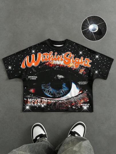 PAVTROS Men's Round Neck Batwing Sleeve Fashionable Printed Casual T-Shirt, Summer Space Shirt Graphic Tees Men Crop Graphic Tees Streetwear Men's Cropped Graphic Shirts Men's Oversized Crop Printed Streetwear Camo