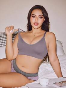 5 buc/pachet Sutiene pentru damă, confortabile, confortabile, cu nervuri de mărime mare