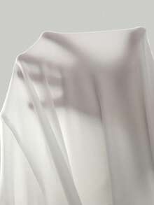 SHEIN Tall 纯色裹身领口褶皱时尚连体衣 - 白色 - 查看 8