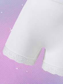 Young Girls Panties-4 Pack White Lace Trim Boxer Briefs Comfortable Everyday Wear Four Seasons Versatile Styles Crewneck Long Sleeve Long Pants Skirt Examples Kids Intimates Core Features Lightweight Holiday Gift 2026 Must Have White Underwear Girls Boxer Briefs - Multicolor - View 3