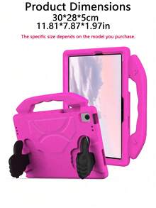 1PC Rose Red Thumb Grip Stand, Made Of High-Quality EVA Material, Shock-Absorbing & Anti-Fall Compatible With Multiple Brand Tablets - Hot Pink - View 3