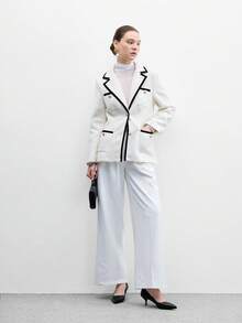 CUCCOO BIZCHIC 女士尖头细高跟中跟鞋，优雅、休闲、舒适、一脚蹬，适合工作、通勤、约会、派对、正式场合。 - 墨黑色 - 查看 6