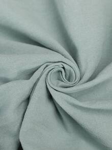Faunlyn Robe courte décontractée pour femme, col cranté, couleur unie, convient pour les vacances - Vert clair - Voir 9