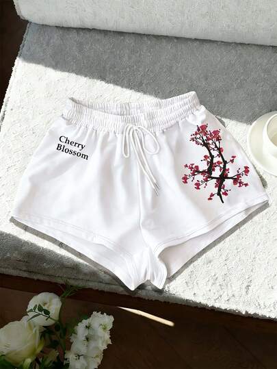 Glimmora Women's Elastic Waist Drawstring Casual Shorts, Versatile For Summer