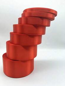 1 cuộn ruy băng satin dùng để làm nơ thủ công, trang trí đám cưới, gói quà, đồ thủ công DIY, cắm hoa, đồ dùng tiệc tùng, nhiều màu sắc và độ rộng khác nhau. - Đỏ - Xem 3