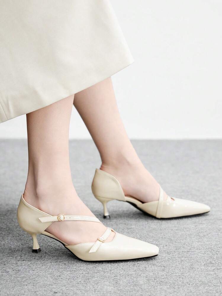 CUCCOO BIZCHIC Women's Square Toe Comfortable Minimalist High Heels Valentine's Day