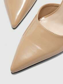 CUCCOO BIZCHIC Women's Pointed Toe Buckle Design Fashionable High Heels, Versatile For Daily Wear Valentine's Day - Apricot - View 8