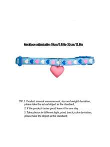 PETSIN 1 Piece Pet Love Bell Collar Adjustable Neck Size Cat Collar Dog Collar Pet Accessories Pet Supplies - Multicolor - View 14