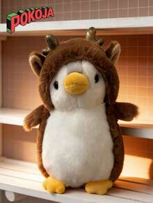 POKOJA LAND - BESTSELLERS 1 件装毛绒企鹅动物玩具，可爱毛绒企鹅，可穿衣服的小企鹅，男孩女孩生日礼物之选，娃娃包挂件