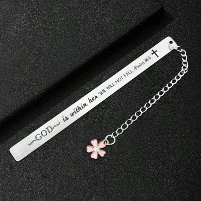 1 pieza Marcapáginas cristiano religioso con diseño floral, regalo inspirador para hija, hijo, amantes de los libros, graduados, versículo bíblico, regalo de texto religioso para amigos, regalo de fe para