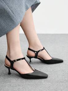 CUCCOO BIZCHIC Sandales à talons pour femmes - Noir - Voir 5