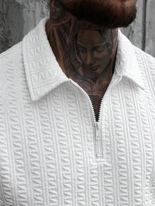 SLATEMANN Áo Polo Nam, Phong cách đường phố trưởng thành, Chất liệu dệt kim Jacquard họa tiết sóng sọc, Đa năng cho trang phục hàng ngày, Áo sơ mi nam màu trắng, Áo sơ mi nam móc len, Áo thun nam thường ngày, Áo sơ mi nam có họa tiết, Thích hợp cho các chuyến đi cuối tuần, hoạt động ngoài trời, du lịch, môi trường làm việc thoải mái hoặc các dịp bán trang trọng, Quà tặng cho bạn trai/chồng, Quà kỷ niệm/sinh nhật, Tiệc tùng, Kỳ nghỉ hè, Lễ hội, Năm mới, Đám cưới, Ngày Valentine, Áo sơ mi dệt kim nam, Áo Polo nam vải Jacquard trắng có họa tiết. - trắng - Xem 7