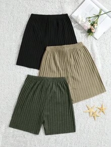 EURMUSE Women 3 Packs Multicolour Homewear Sleep Bottom Set - Multicolor - View 2