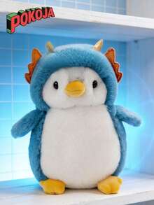 POKOJA LAND - BESTSELLERS 1 件装毛绒企鹅动物玩具，可爱毛绒企鹅，可穿衣服的小企鹅，男孩女孩生日礼物之选，娃娃包挂件