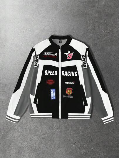 Street Life Men's Racing Element Jacket, Suitable For Autumn/Winter