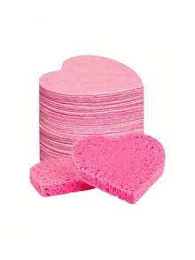 10/20/30/50PCS Heart Shaped Compressed Face Sponges 100 Percent Natural Fiber Facial Cleansing Massage Exfoliating Face Masks Makeup Removal For Estheticians Professional Spa Beauty Tools Skincare Essentials - Multicolor - View 7