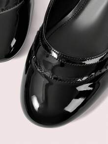 CUCCOO DOLLMOD 女士黑色时尚经典可爱蝴蝶结学院风洛丽塔风格玛丽珍低跟鞋 - 黑色 - 查看 7