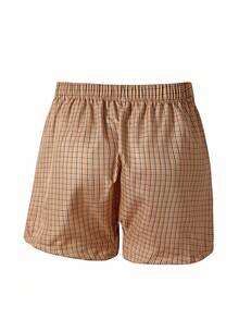 Manfinity Underwear&Sleepwear Basics 3件套格子印花男士透气裤