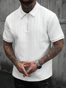 SLATEMANN Áo Polo Nam, Phong cách đường phố trưởng thành, Chất liệu dệt kim Jacquard họa tiết sóng sọc, Đa năng cho trang phục hàng ngày, Áo sơ mi nam màu trắng, Áo sơ mi nam móc len, Áo thun nam thường ngày, Áo sơ mi nam có họa tiết, Thích hợp cho các chuyến đi cuối tuần, hoạt động ngoài trời, du lịch, môi trường làm việc thoải mái hoặc các dịp bán trang trọng, Quà tặng cho bạn trai/chồng, Quà kỷ niệm/sinh nhật, Tiệc tùng, Kỳ nghỉ hè, Lễ hội, Năm mới, Đám cưới, Ngày Valentine, Áo sơ mi dệt kim nam, Áo Polo nam vải Jacquard trắng có họa tiết. - trắng - Xem 4