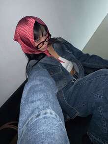 DAZY 时尚复古经典多层百搭女式牛仔衬衫