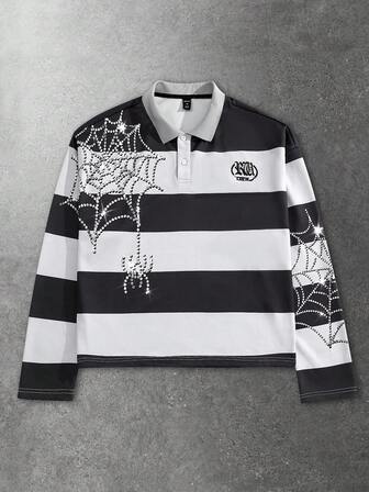 Street Life Sweat-shirt-shirt à capuche homme style rétro avec imprimé graphique de la Vierge Marie et rayures, style américain streetwear