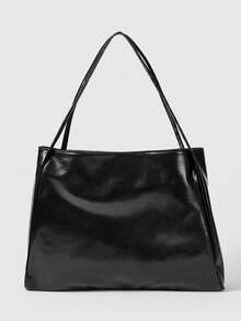 ROMWE Grunge Punk Riveted Cross-Shaped Large-Capacity Single Shoulder Bag - Black - View 2