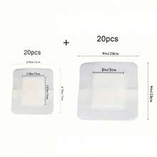 20 Pieces Of Wound Dressing Pads, Breathable Medical Pads, Sterile With Cotton Lining, Breathable Gauze Pads, Protective Adhesive Patches, Fitness Accessories.