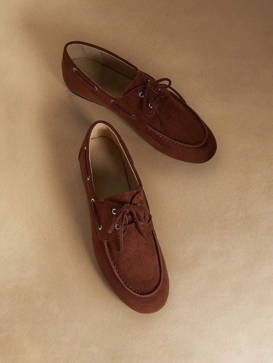 Rosivie Giày lười nữ đế bằng thời trang có nơ và tua rua. - Đồng - Xem 1