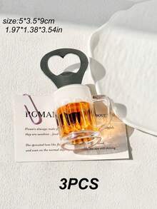 1/2/3个装磁性啤酒开瓶器，马克杯造型，适用于酒吧、冰箱等场所，不锈钢材质，厨房配件，带开瓶器盖的啤酒杯，趣味啤酒伙伴 - 亚克力磁性悬挂式开瓶器，带冰箱磁铁，装饰酷炫独特的生日礼物系列，趣味礼品和家居装饰，是啤酒爱好者、家庭酒吧、派对和送礼的理想之选，Imanes Nevera - 彩色 - 查看 10