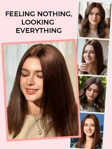 16英寸真人发片，蕾丝底座，5.5*6英寸大尺寸透明蕾丝底座，女士假发，隐形自由分缝假发片，接发 - SNatural - 查看 17