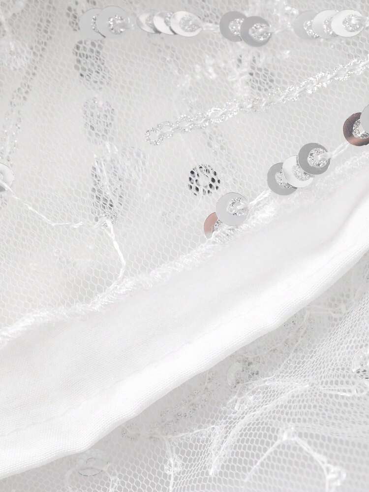 Women's Sequin Mesh Sleeveless Slit Dress, Elegant Sundress