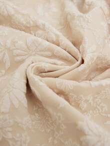 Aveloria EMERY ROSE Đầm midi không tay, chất liệu jacquard mới, có túi ở eo. - Màu be - Xem 6