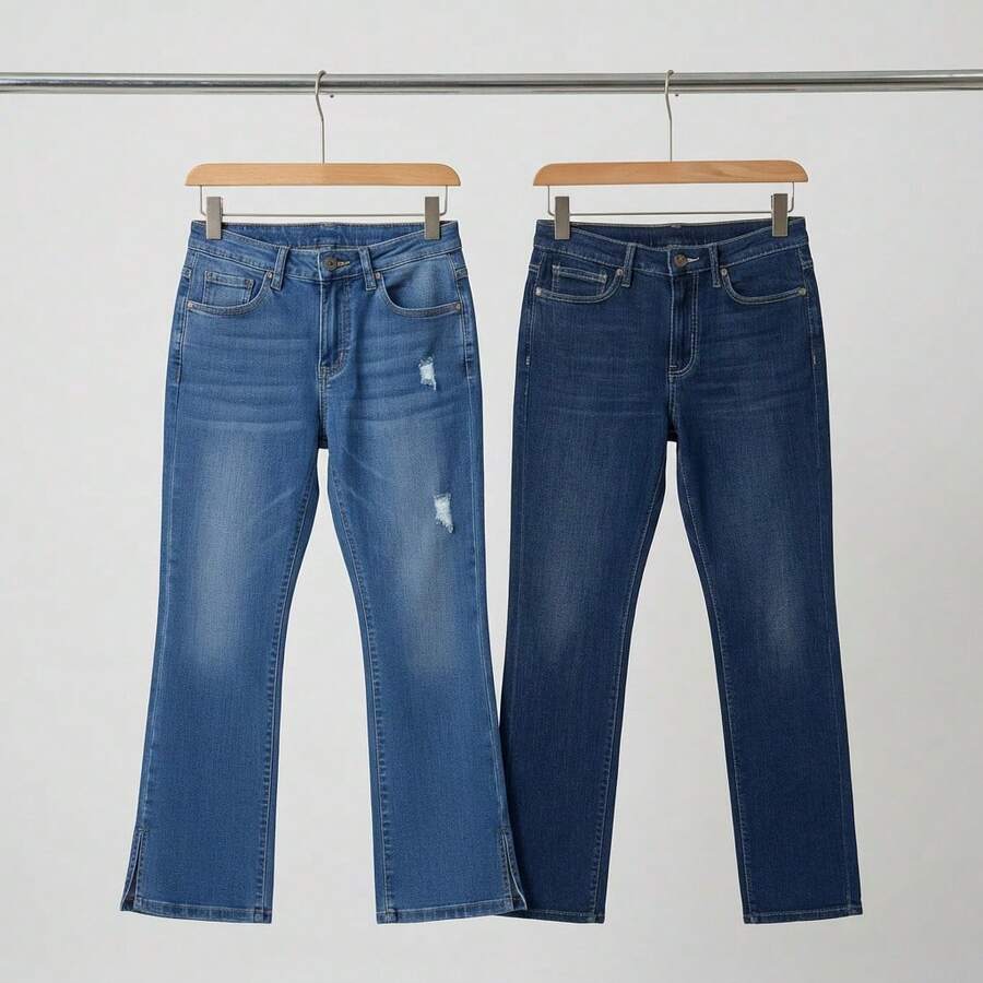 Set de 2 Pantalones de Mezclilla para Uso Diario – Corte Moderno y Cómodo - Mezclilla - Ver 1