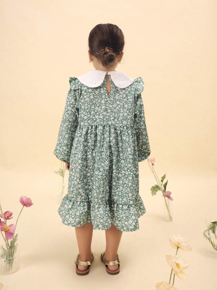 Floral Dress With Peter Pan Collar