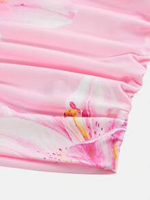 SHEIN Tween Girl Minimalist Comfortable Ruched Elastic Fitted Casual Camisole