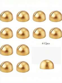 1 6 12 Pieces Golden Wooden Table Number Stands Elegant Round Place Card Holders For Wedding Reception Banquet Anniversary Birthday Party Event Seating Arrangement Decor - Multicolor - View 3