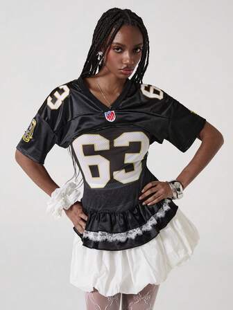 J-Fashion Set da 2 pezzi composto da top corto sportivo e top tubo in stile Y2K per donne