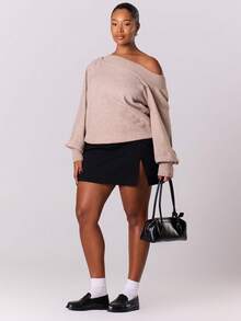 MUSERA Plus Size Sweaters - Khaki - View 5