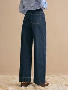 MOTF PREMIUM SLANT POCKET WIDE LEG JEANS