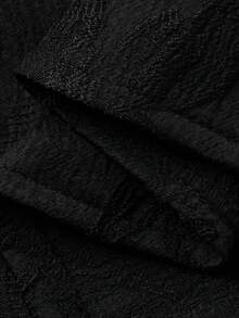 Dazy Plus 优雅撞色蕾丝圆领喇叭袖直筒长连衣裙，适合约会