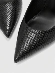 CUCCOO BIZCHIC 新款百搭尖头女式高跟鞋 - 純黑色 - 查看 8